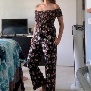 Black Floral Jumpsuit